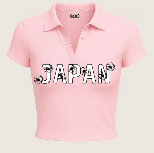"JAPAN" 40B CROPPED POLO